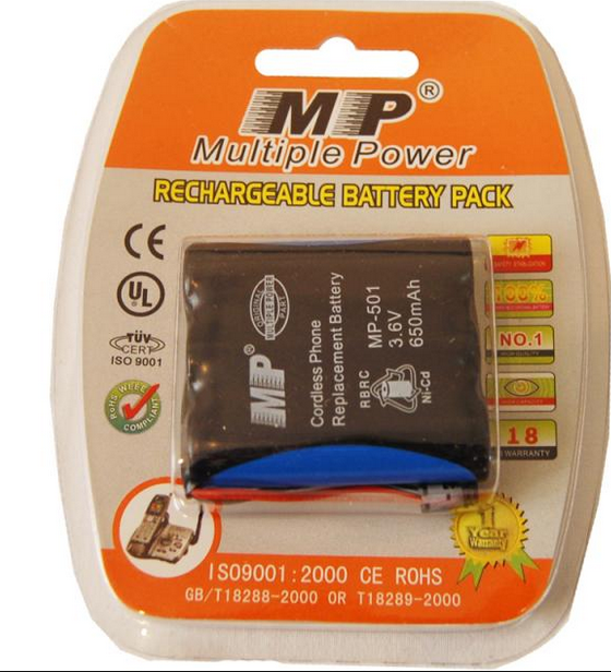     Multiple Power MP-501 3,6 V 650mAh Ni-Cd