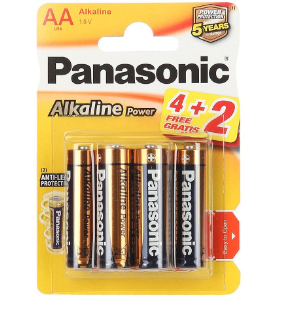 Алкалиновая батарейка Panasonic AA LR6
